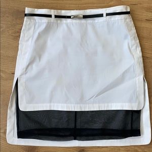 Robert Rodriguez White Hi Low Skirt